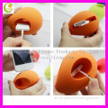 Egg shaped phone amplifier silicone,silicone egg speaker stand /egg silicone speaker